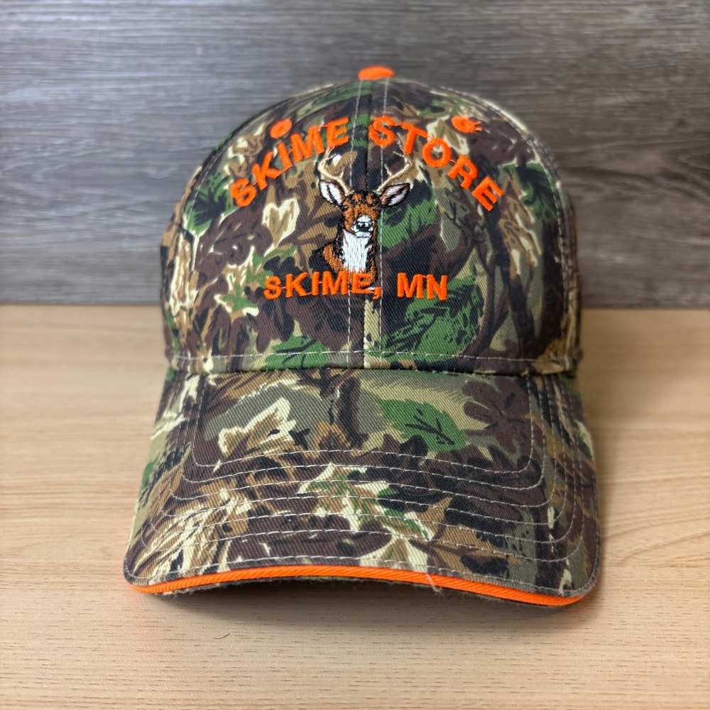 Skime Store Hat Cap Strap Back Brown Brown Camo Camouflage Minnesota Adjustable